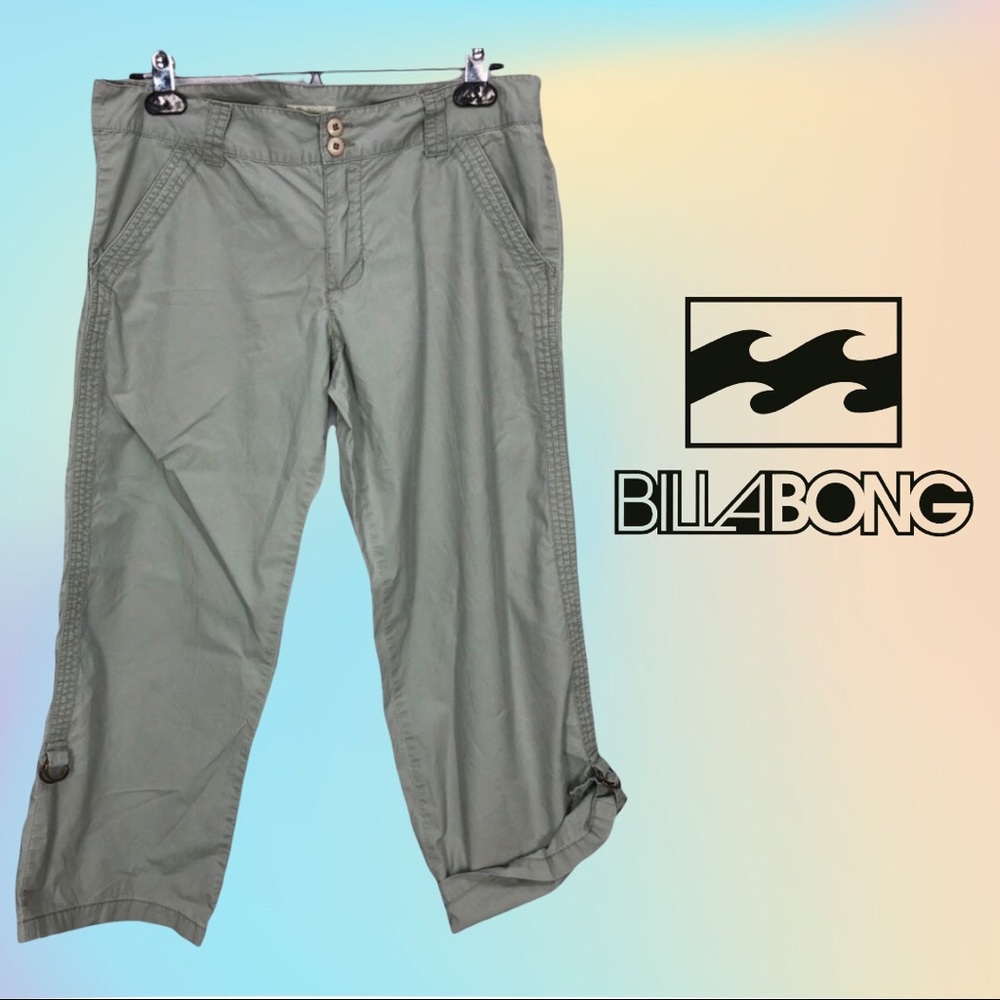 Billabong Olive Green Khaki Capri Pants Sz 9